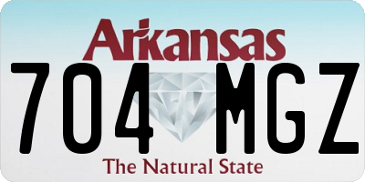 AR license plate 704MGZ
