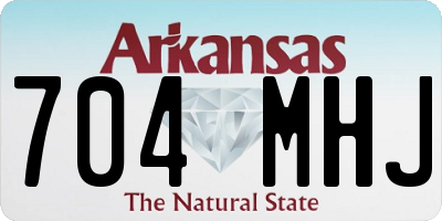 AR license plate 704MHJ