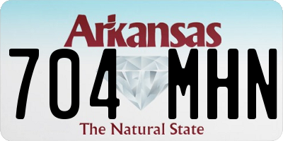 AR license plate 704MHN