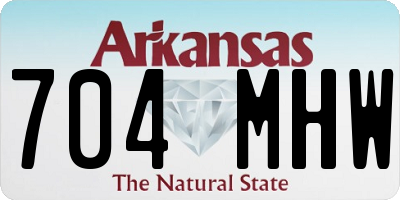 AR license plate 704MHW