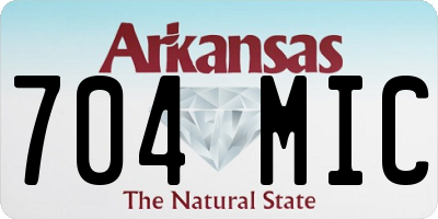 AR license plate 704MIC
