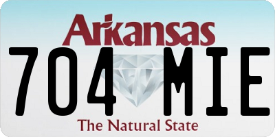 AR license plate 704MIE