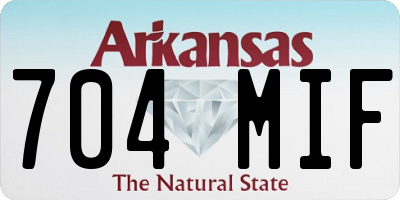 AR license plate 704MIF