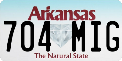 AR license plate 704MIG