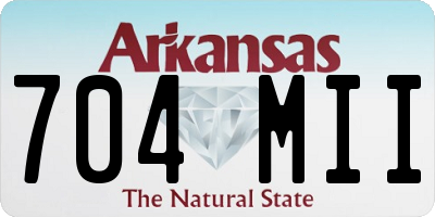AR license plate 704MII