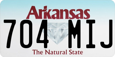 AR license plate 704MIJ