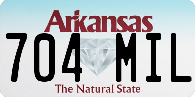 AR license plate 704MIL