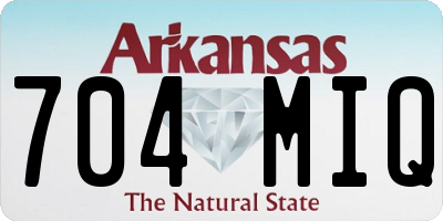 AR license plate 704MIQ
