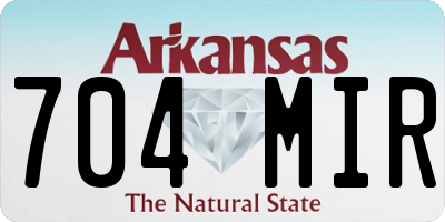 AR license plate 704MIR