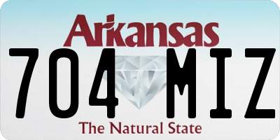 AR license plate 704MIZ