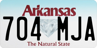 AR license plate 704MJA