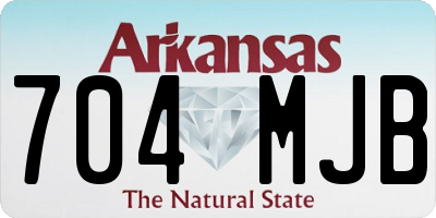 AR license plate 704MJB