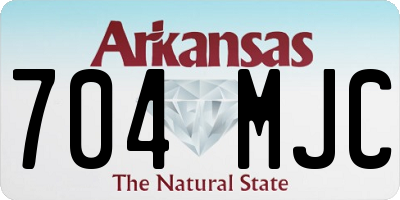AR license plate 704MJC