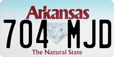 AR license plate 704MJD