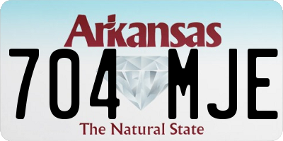AR license plate 704MJE