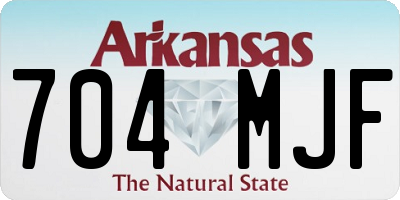 AR license plate 704MJF