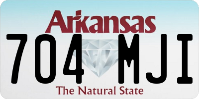AR license plate 704MJI
