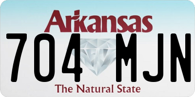 AR license plate 704MJN