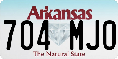 AR license plate 704MJO