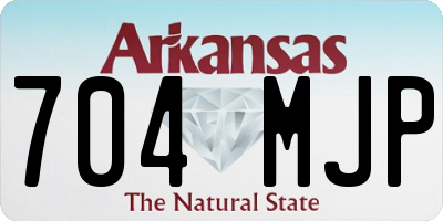 AR license plate 704MJP