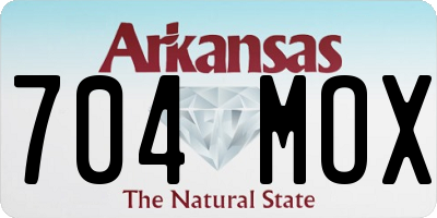 AR license plate 704MOX