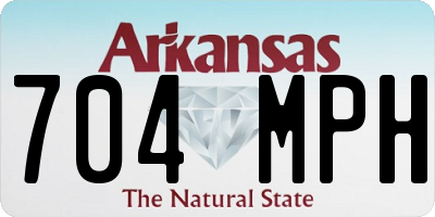 AR license plate 704MPH