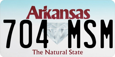 AR license plate 704MSM