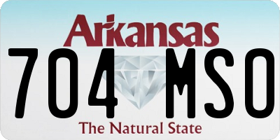 AR license plate 704MSO