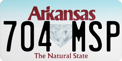 AR license plate 704MSP