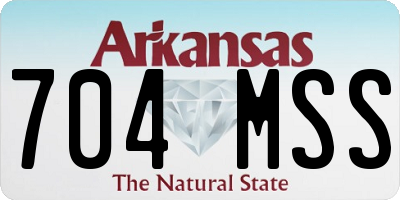 AR license plate 704MSS