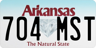 AR license plate 704MST