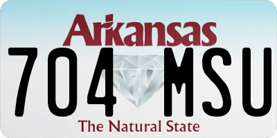 AR license plate 704MSU