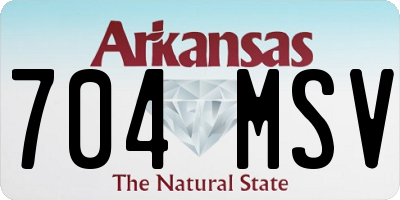 AR license plate 704MSV