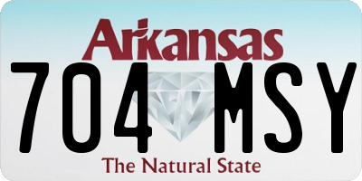 AR license plate 704MSY