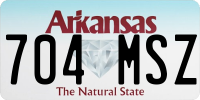AR license plate 704MSZ