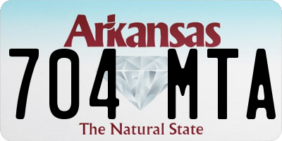 AR license plate 704MTA