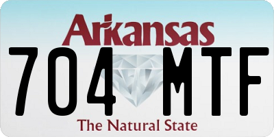 AR license plate 704MTF