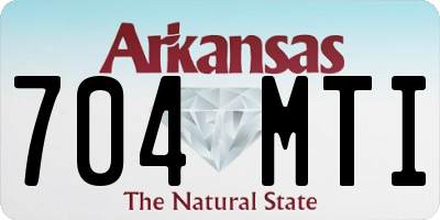 AR license plate 704MTI