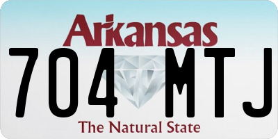 AR license plate 704MTJ