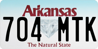 AR license plate 704MTK