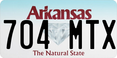 AR license plate 704MTX