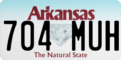 AR license plate 704MUH