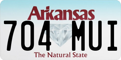 AR license plate 704MUI