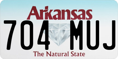AR license plate 704MUJ