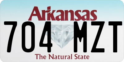 AR license plate 704MZT