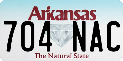 AR license plate 704NAC