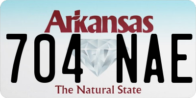 AR license plate 704NAE