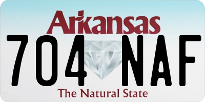 AR license plate 704NAF