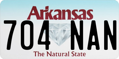 AR license plate 704NAN