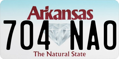 AR license plate 704NAO
